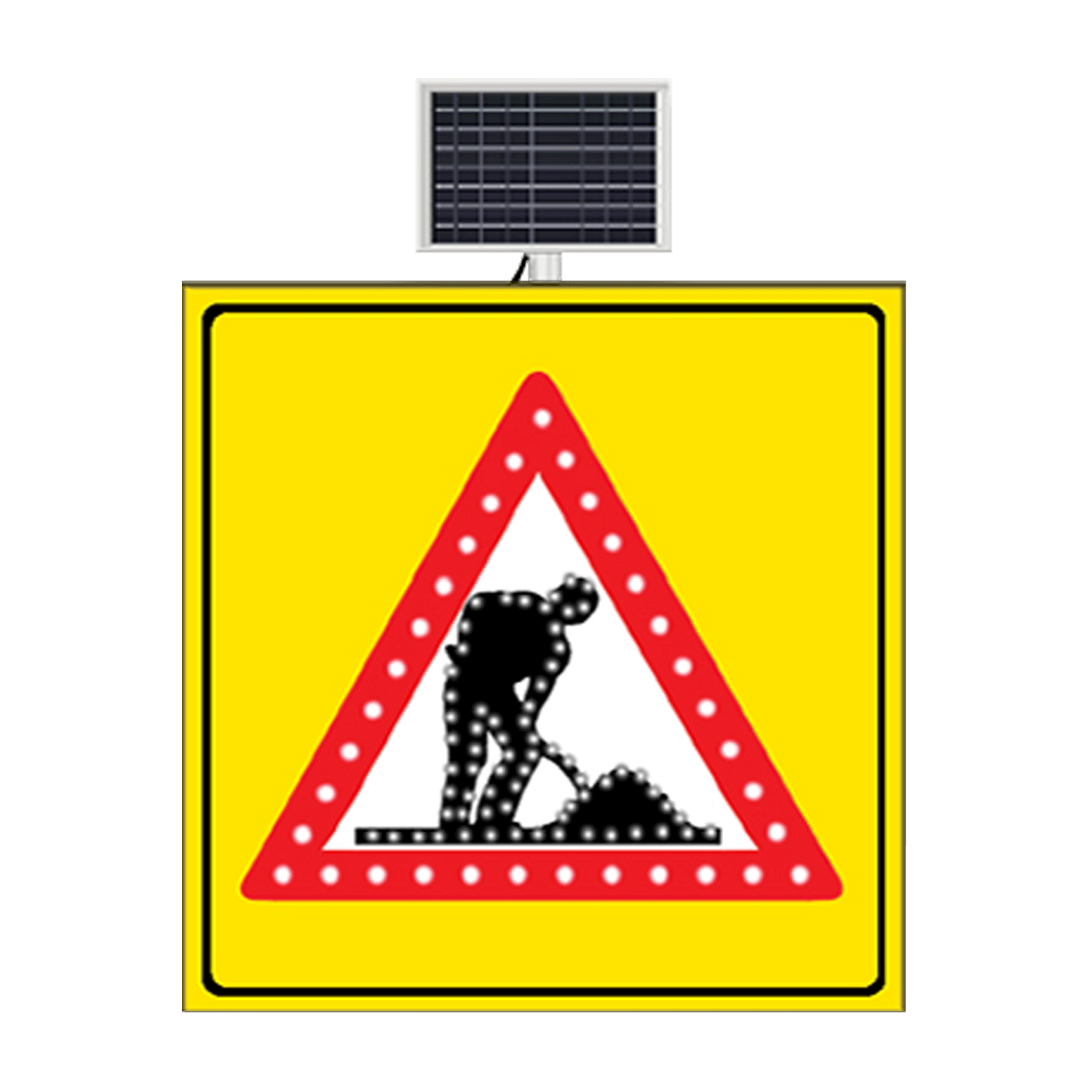YOLDA ÇALIŞMA VAR SARI ZEMİN SOLAR